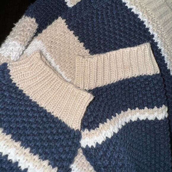 Vintage Costal Cotton/ Ramie Striped Cardigan Sweater Size Small - Picture 6 of 8